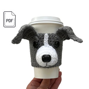 Italian Greyhound Crochet Pattern, Cup Cozy Pattern, Greyhound Dog Crochet Pattern, Realistic Dog, Crochet Dog Breeds, Amigurumi Greyhound