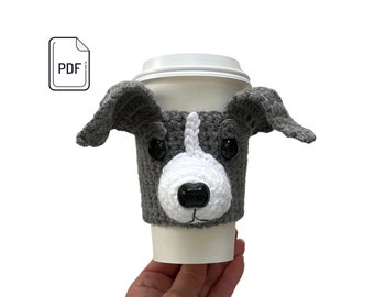 Italian Greyhound Crochet Pattern, Cup Cozy Pattern, Greyhound Dog Crochet Pattern, Realistic Dog, Crochet Dog Breeds, Amigurumi Greyhound