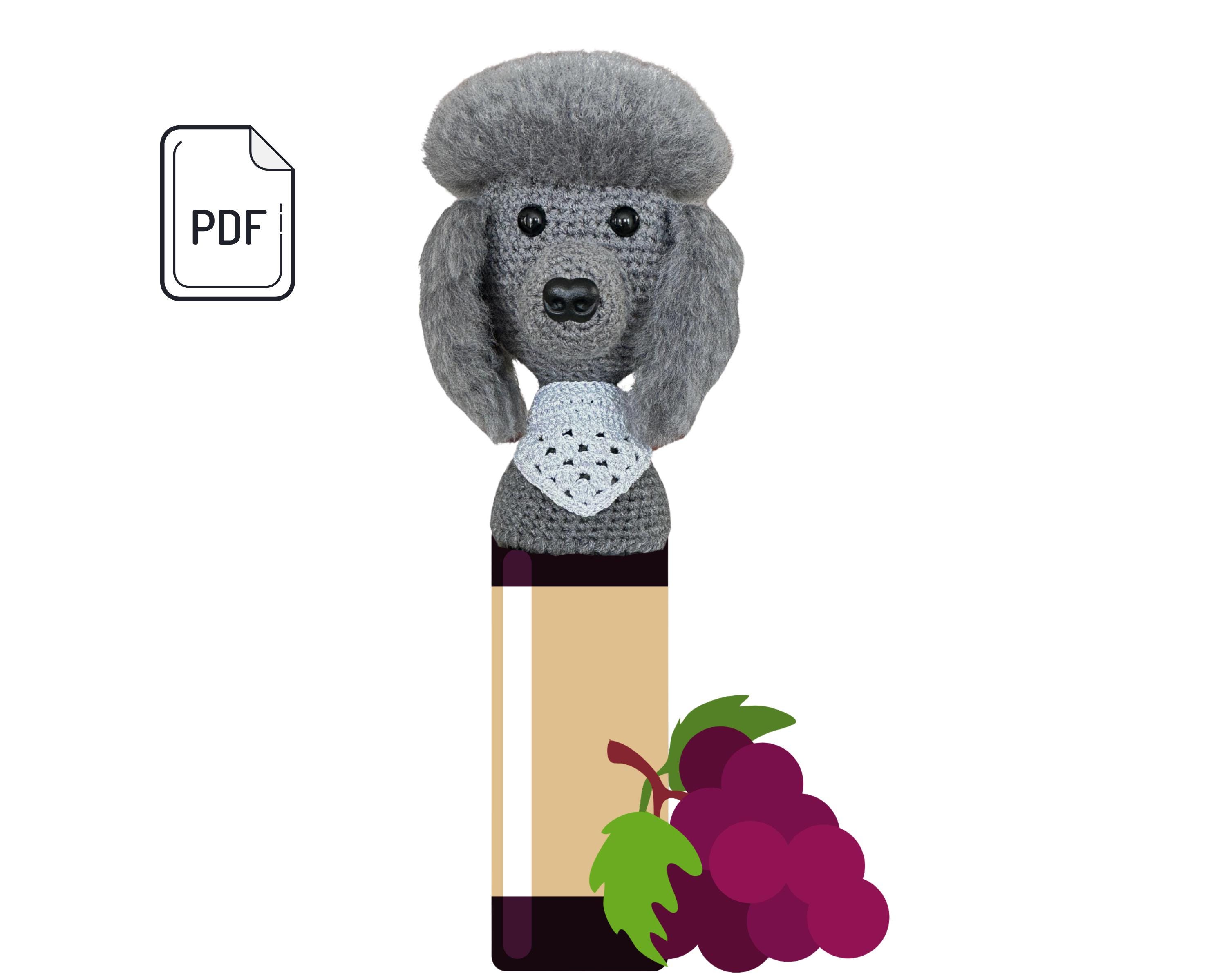 36 Poodle Crochet Patterns to Stitch Adorable Dogs, Toys, and Textured Amigurumi 17 Poodle Crochet Pattern Amigurumi Poodle Wine Bottle Topper