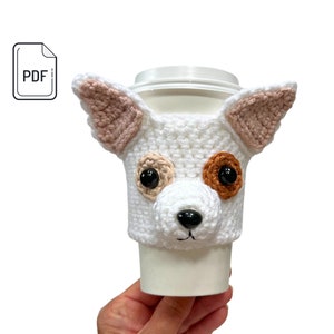 Teacup Chihuahua Cup Cozy Pattern, Chihuahua Crochet Pattern, Realistic Dog, Crochet Dog Breed, Dog Lover’s Pattern, Crochet Gift Pattern