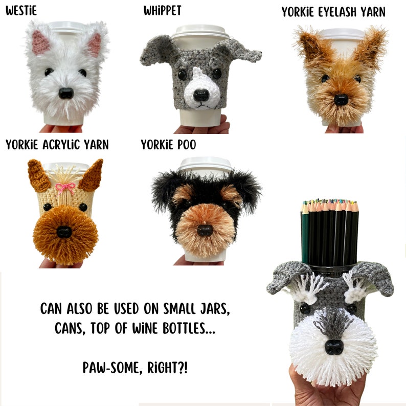 Dog Breed Crochet Patterns, Cup Cozy Patterns, Crochet Dog Pattern, Small Dog Crochet, Big Dog Crochet, Realistic Dog Lovers Pattern image 10