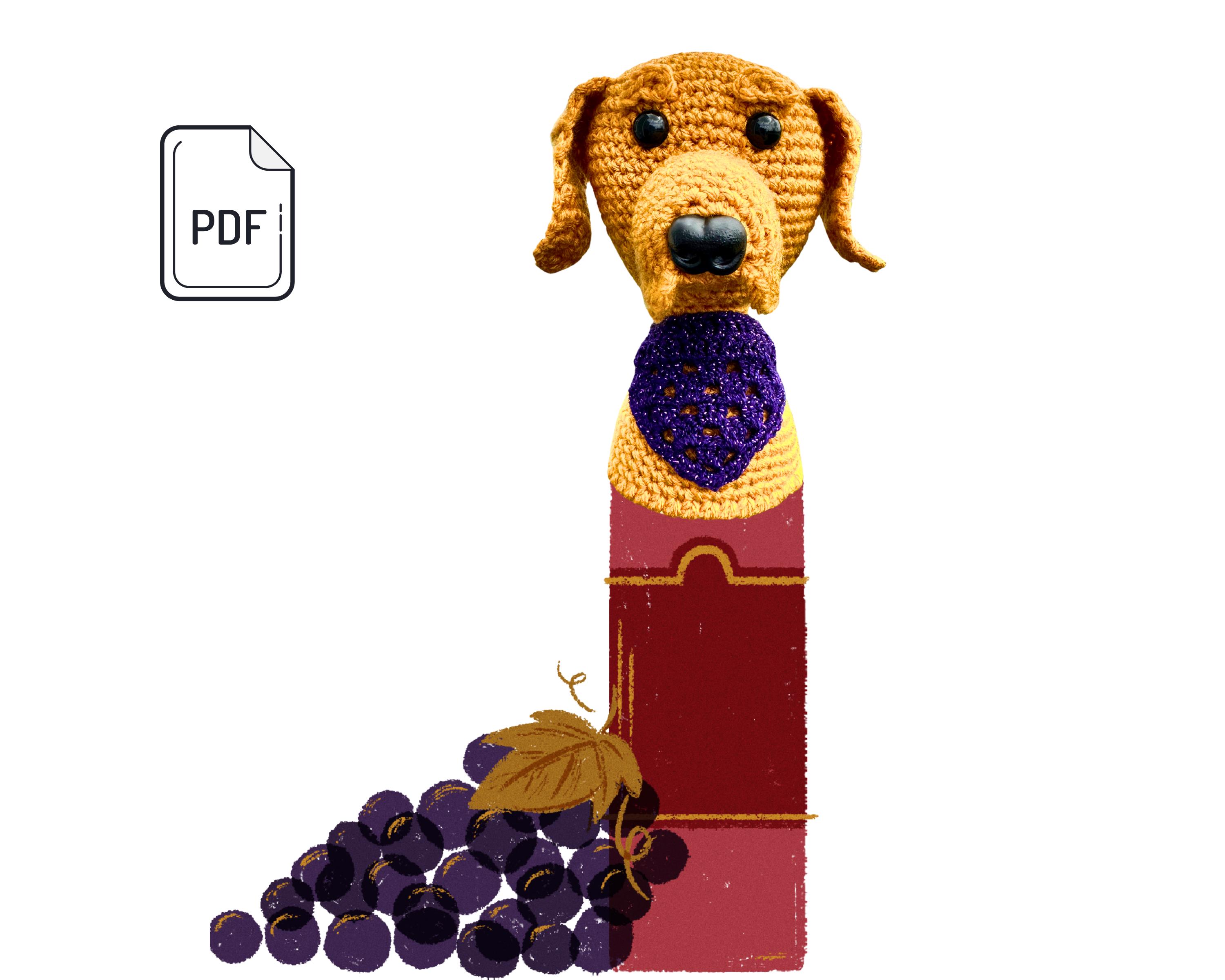 30 Golden Retriever Crochet Patterns to Make a Loyal Handmade Pup 16 Golden Retriever Wine Bottle Topper