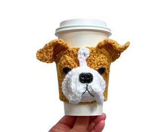 English Bulldog Mug Cozy, Bulldog Gift, Bulldog Owner, Bulldog Lover, Bull Dog Themed Gift, Realistic Dog Breed Gifts, Bulldog Mom or Dad