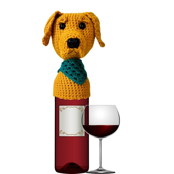 Bouchon de bouteille Golden Retriever - Cadeau pour les chiens et les amateurs de vin