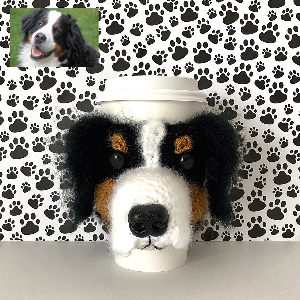Bernese Mountain Dog Crochet Pattern Cup Cozy Pattern Etsy
