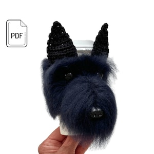 Scottie Cup Cozy Pattern, Scottish Terrier Crochet Pattern, Scottie Dog Crochet Pattern, Realistic Crochet Dog Gift, Amigurumi Scottie