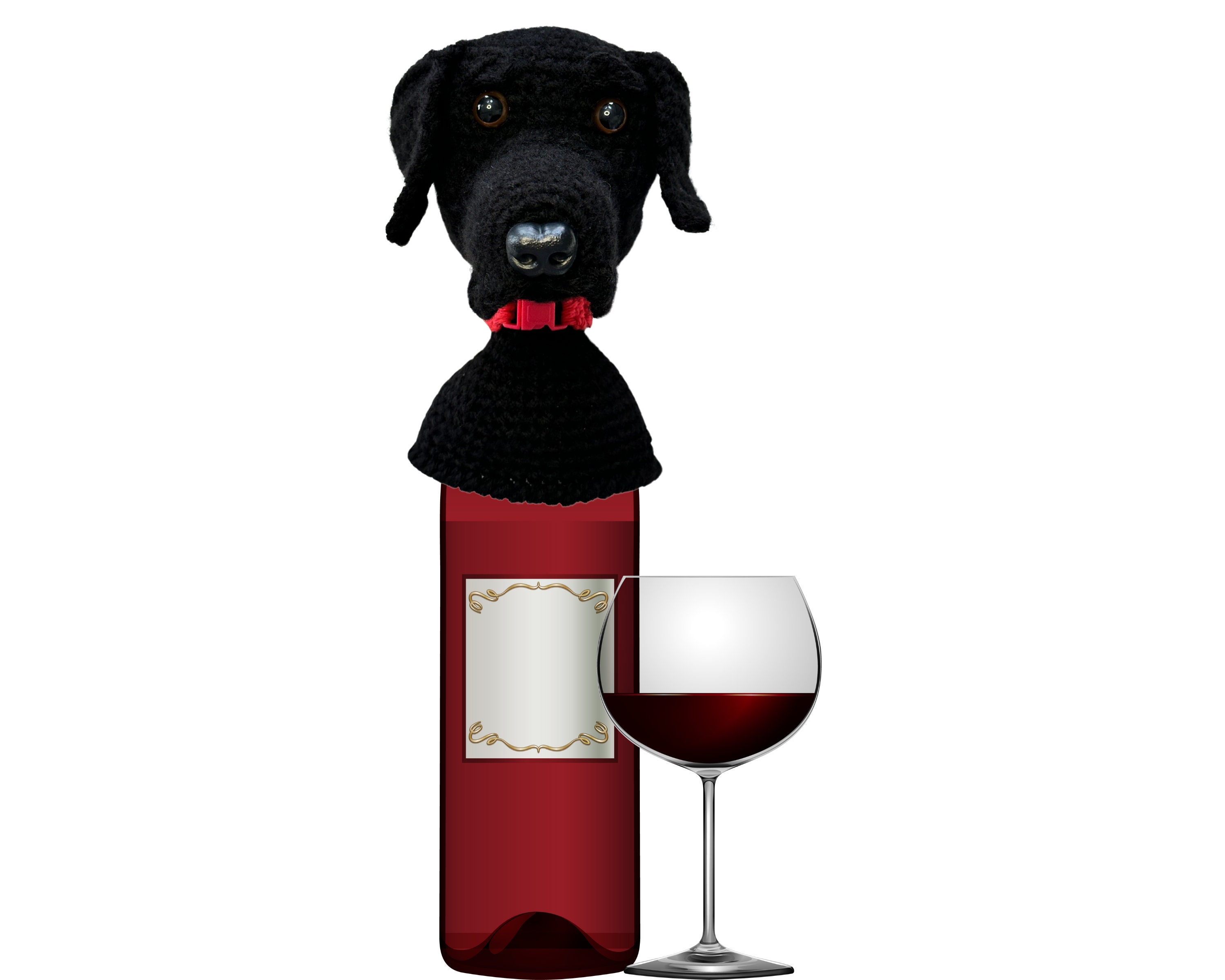 Black lab wine holder new arrivals