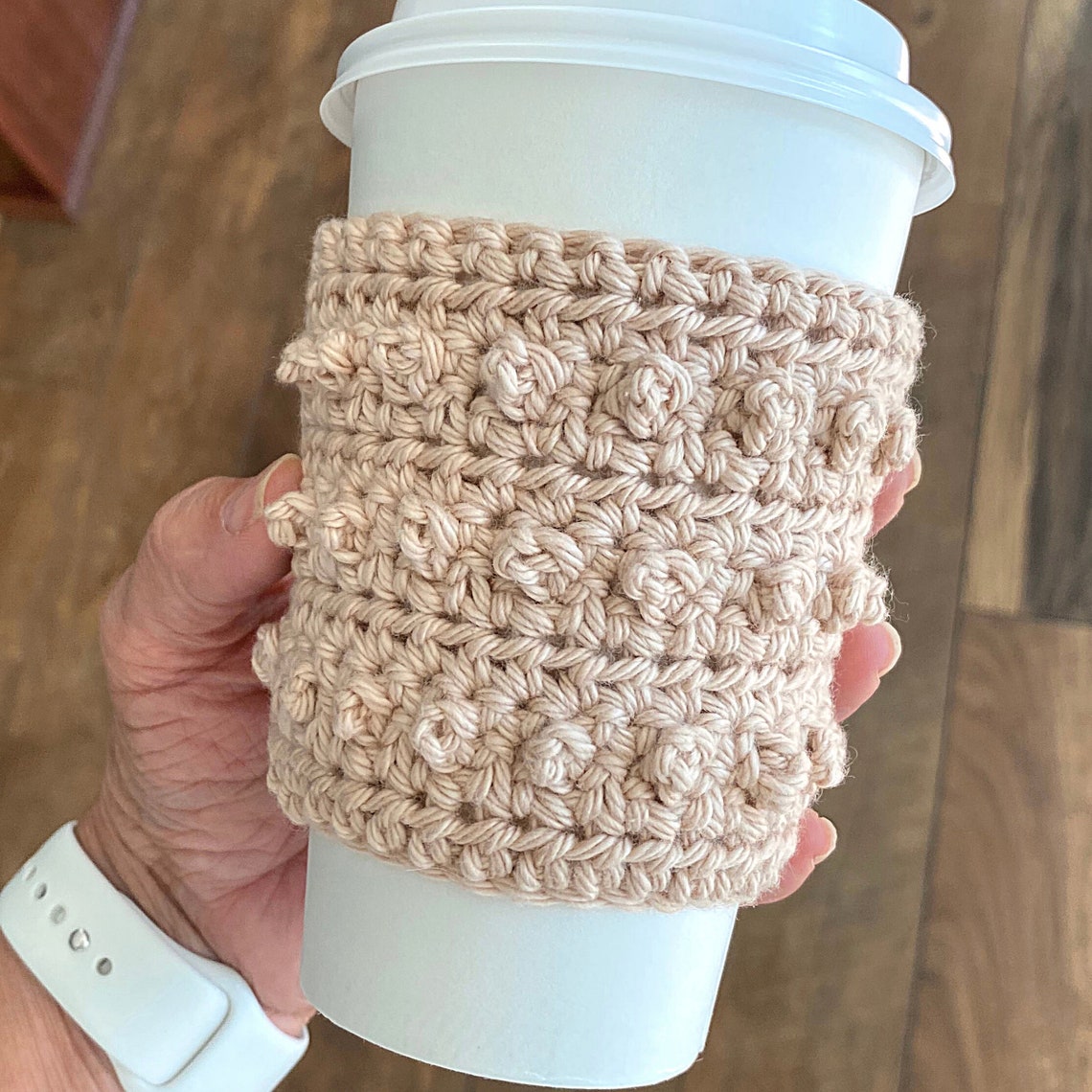 Coffee Sleeve Crochet Pattern Cozy Template Boho Crochet Etsy