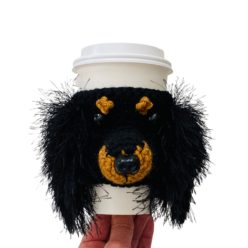 Miniature Dachshund Dog Cup Cozy Pattern Bundle, Dachshund Crochet Pattern, Realistic Dog Breed, Dog Lovers Pattern, Crochet Dog Gift image 5