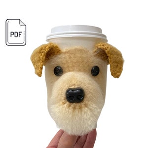 Airedale Terrier Crochet Pattern, Cup Cozy Pattern, Realistic Dog Crochet Pattern, Crochet Dog Breed, Dog Lover’s Pattern, Crochet Gift
