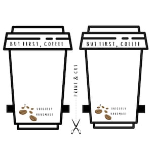Inserto de taza imprimible acogedora taza de café, tarjeta de visualización acogedora, plantilla de manga de taza, plantilla de corte de taza, taza acogedora imprimible, plantilla acogedora de taza