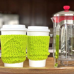 Christmas Crochet Cup Cozy Pattern Bundle: Holiday Lights, Candy Cane, Tree (PDF + Printable Templates) image 7
