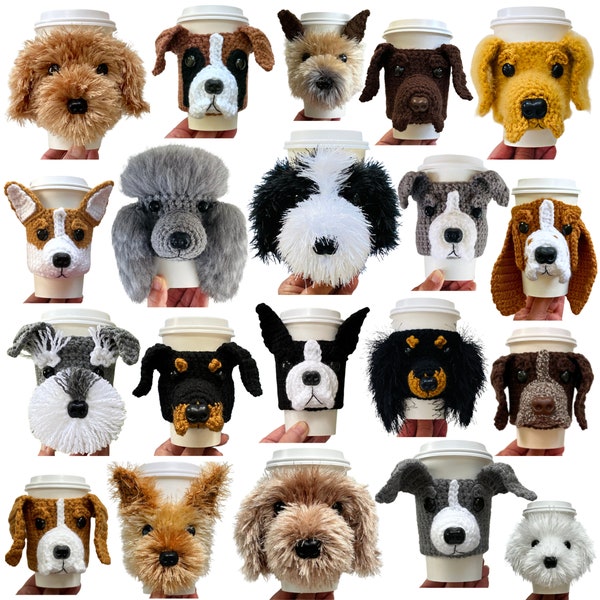 Modèles de race de chien au crochet, Modèles Cup Cosy, Modèle pour chiens au crochet, Crochet pour petit chien, Crochet pour grand chien, Modèle réaliste pour les amoureux des chiens