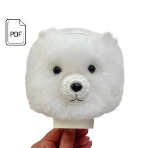 Pomeranian Crochet Pattern, Pomeranian Dog Cup Cozy Pattern, Realistic Dog Breed, Small Dog Crochet, Dog Lovers Pattern, Crochet Dog Gift