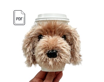 Labradoodle Dog Cup Cozy,  Labradoodle Gifts, Doodle Lover Gift, Realistic Dog Themed Gifts, Dog Breed Gifts, Dog Gift for Owner