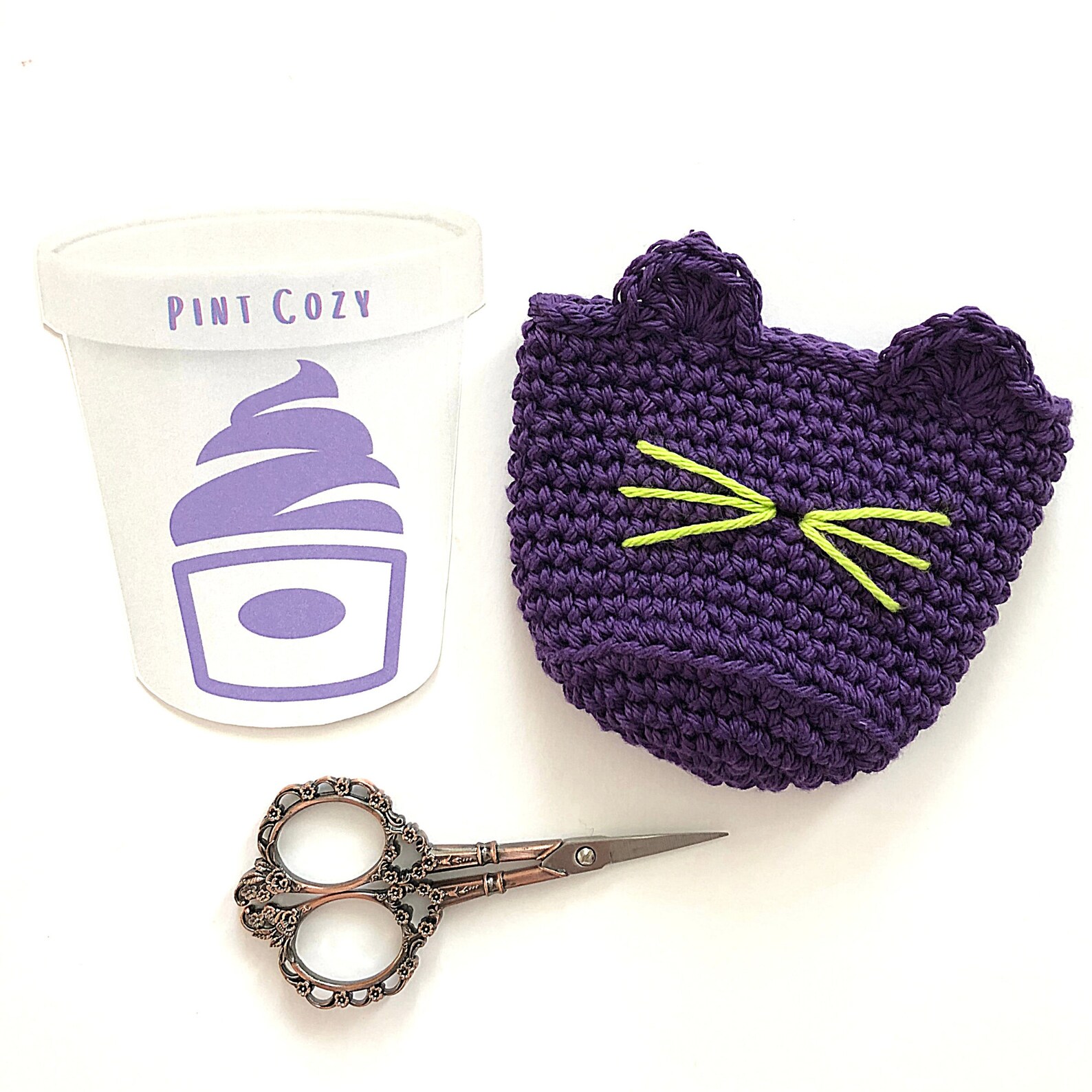 Ice Cream Pint Cozy Crochet Pattern Cozy Printable Ice Etsy