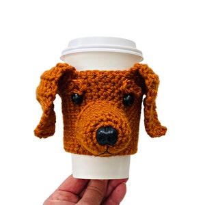 Miniature Dachshund Dog Cup Cozy Pattern Bundle, Dachshund Crochet Pattern, Realistic Dog Breed, Dog Lovers Pattern, Crochet Dog Gift image 3