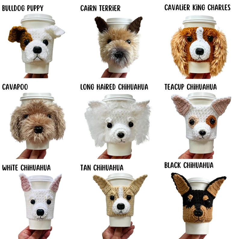 Dog Breed Crochet Patterns, Cup Cozy Patterns, Crochet Dog Pattern, Small Dog Crochet, Big Dog Crochet, Realistic Dog Lovers Pattern image 4