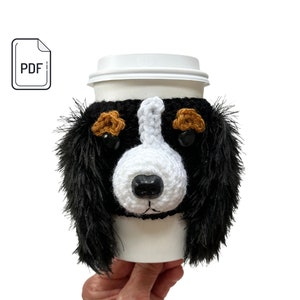 Cavalier King Charles Spaniel Cup Cozy Pattern, Realistic Dog Crochet Pattern, Crochet Dog Breed, Dog Lover&#39;s Pattern, Crochet Gift Pattern