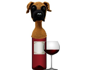 Boxer Dog Wine Bottle Cover - Unique Bar Decor for Dog Owners