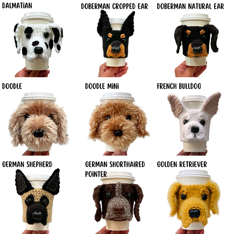 Amigurumi Dog Crochet Pattern, Amigurumi Puppy, Cup Cozy Pattern, Realistic Dog Breed Crochet, Dog Lovers Pattern, Crochet Dog Lover Gift image 6