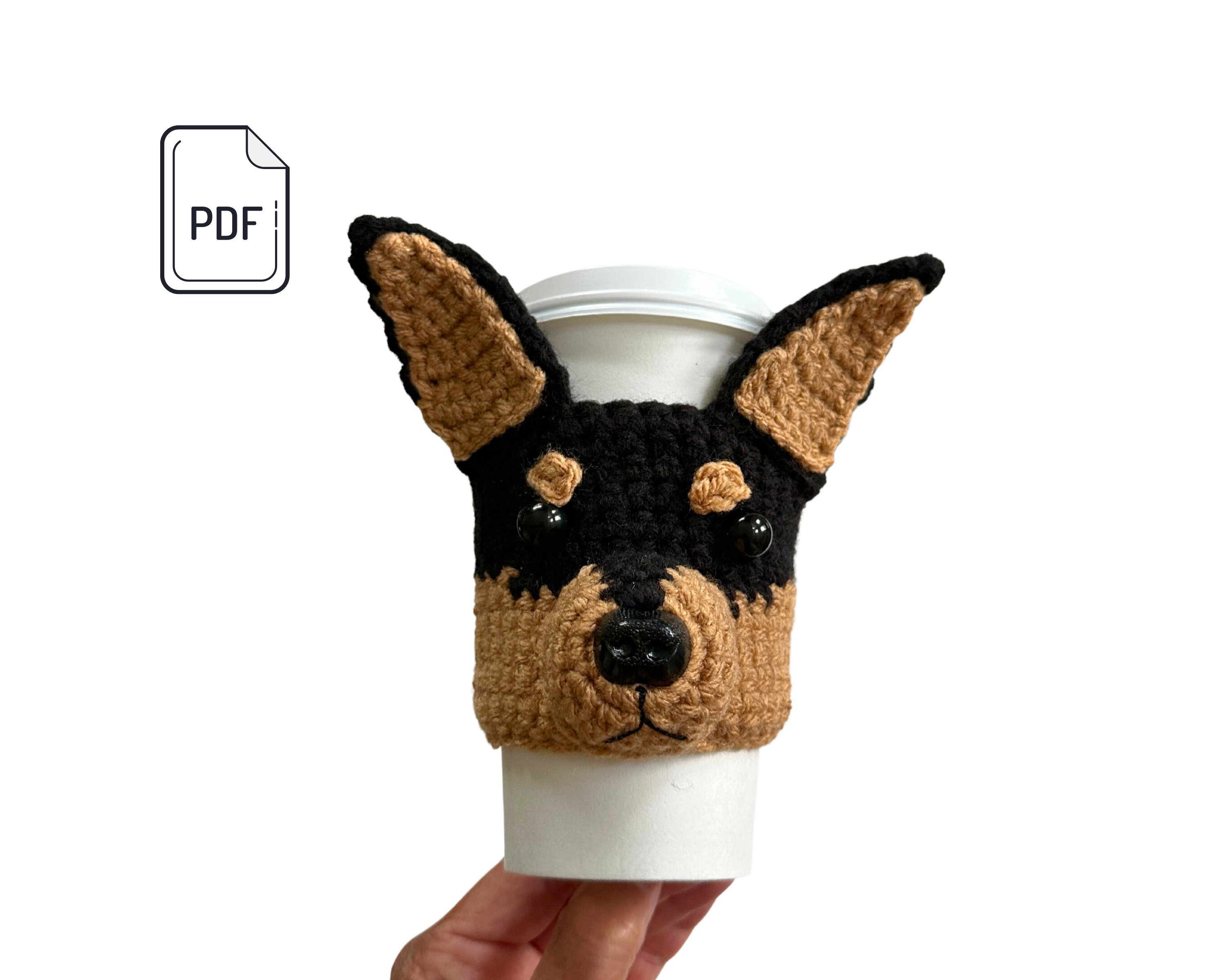 31 Chihuahua Crochet Patterns to Stitch Tiny Dogs, Gifts, and Display Pieces 10 Chihuahua Cup Cozy