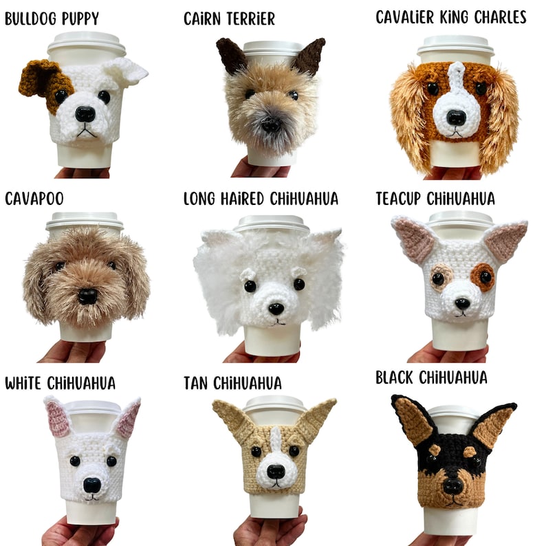 Amigurumi Dog Crochet Pattern, Amigurumi Puppy, Cup Cozy Pattern, Realistic Dog Breed Crochet, Dog Lovers Pattern, Crochet Dog Lover Gift image 4