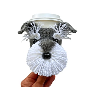 Schnauzer Dog Cup Cozy, Miniature Schnauzer Owner Gift, Mini Schnauzer Mom, Schnauzer Lover, Schnauzer Dog Mom, Dog Themed Gifts