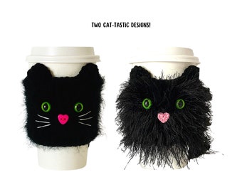 Crochet Cat Patterns, Cozy Crochet Patterns, Crochet Coffee Cozy, Crochet Cup Cozy, Crochet for Cats, Mug Cozy Crochet, Cup Cozy Pattern