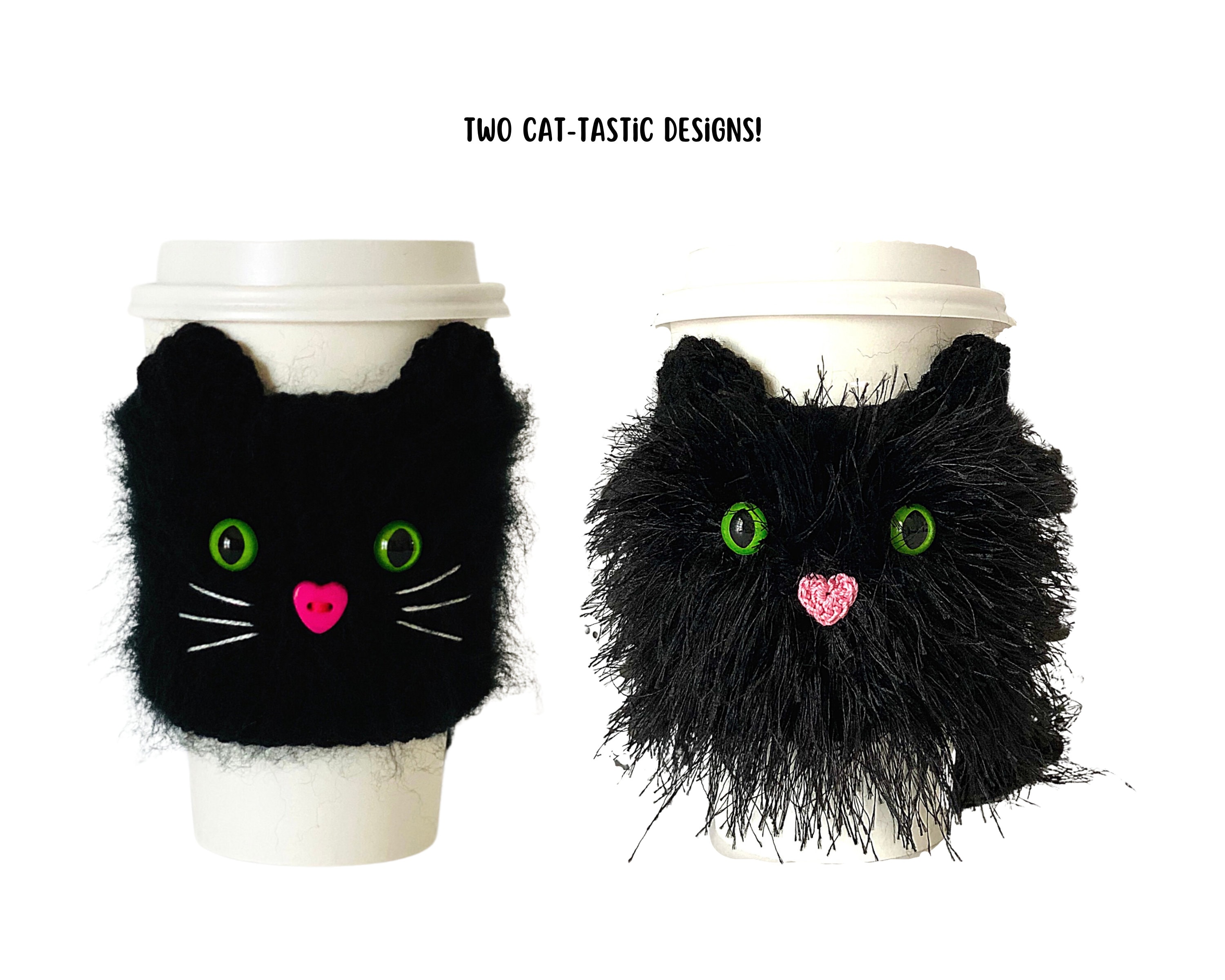 38 Black Cat Crochet Patterns for Amigurumi, Bags, Keychains, and Cozy Handmade Gifts 20 Black Cat Crochet Patterns: Fluffy Crochet Cup Cozy