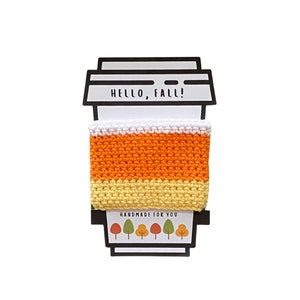 Easy Fall Crochet Patterns Cup Cozy Template, Autumn Crochet Gift Pattern, Halloween Coffee Cozy, Mug Cozy Pattern, Fall Market Crochet image 5