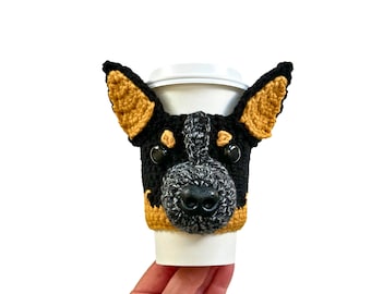 Australian Cattle Dog Cup Cozy, Blue Heeler Dog Gift, Heeler Family, Dog Lover Gift, Realistic Dog Gift, Reusable Coffee Cozy