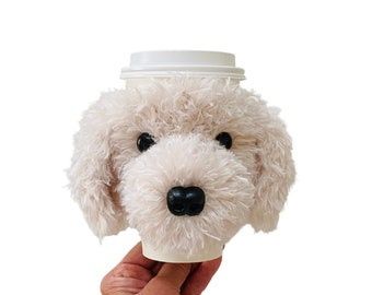 Cockapoo Cup Cozy, Cockapoo Gift, Cockapoo Owner or Lover, Realistic Dog Themed Gift, Breed Specific Gifts, Dog Mom or Dad Gift