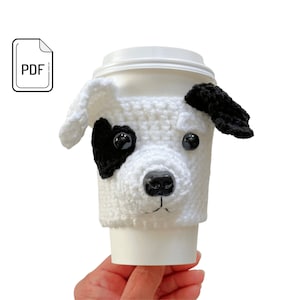 Puppy Crochet Pattern, Cup Cozy Pattern, Realistic Puppy Dog Crochet Pattern, Crochet for Dogs, Crochet Dog Gift, Crochet Dog Lover Gift