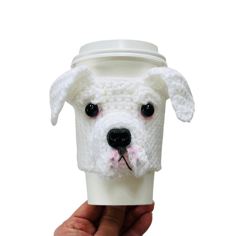 Boxer Dog Mug Cozy, Boxer Dog Gifts, Boxer Dog Lover, Boxer Mom, Boxer Dad, Dog Mom Gift, Boxer Lover, Boxer Dog Owners, Dog Breed Gifts White Boxer