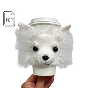 Long Haired Chihuahua Cup Cozy Pattern, Chihuahua Crochet Pattern, Realistic Dog, Crochet Dog Breed, Dog Lovers Pattern, Crochet Gift