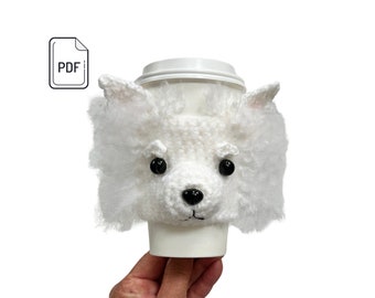 Long Haired Chihuahua Cup Cozy Pattern, Chihuahua Crochet Pattern, Realistic Dog, Crochet Dog Breed, Dog Lovers Pattern, Crochet Gift