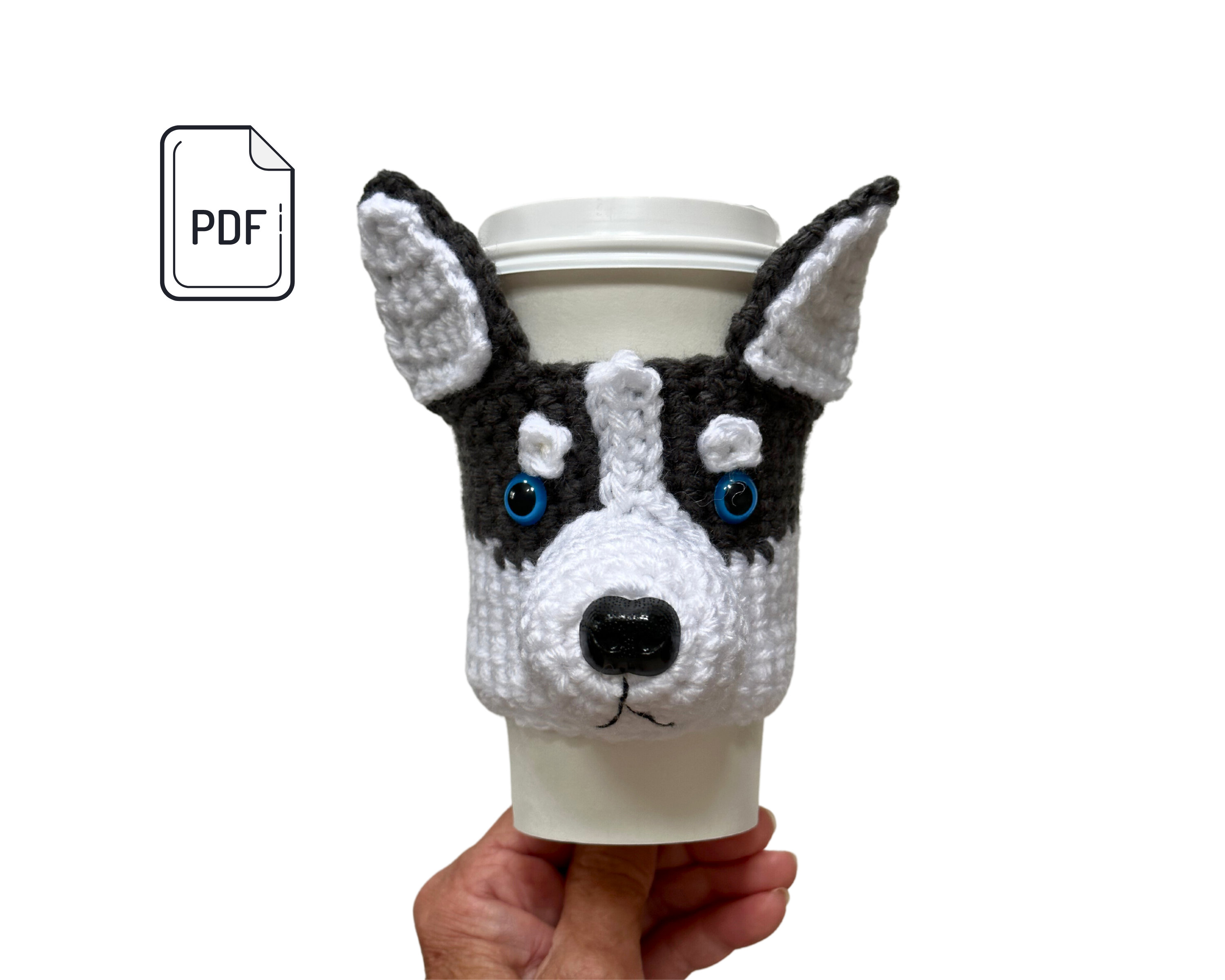 Husky Cup Cozy Crochet Pattern