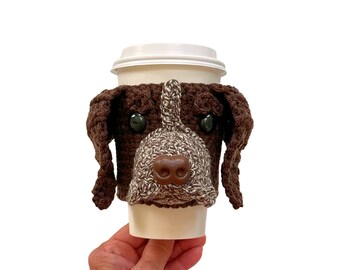 German Shorthaired Pointer Cup Cozy, German Pointer Gift, GSP Hunting Dog, Realistic Dog Themed Gift, Dog Lover Gift, Dog Mom or Dad Gift