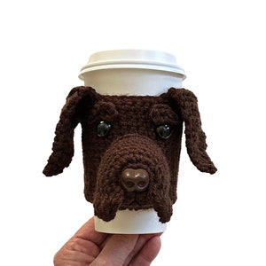 Chocolate Labrador Cup Cozy, Labrador Retriever Gifts, Chocolate Lab Dog Themed Gift, Realistic Dog Breed Gifts, Labrador Mom or Dad