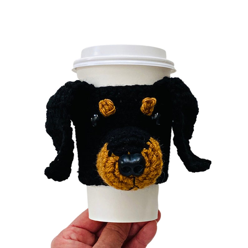 Miniature Dachshund Dog Cup Cozy Pattern Bundle, Dachshund Crochet Pattern, Realistic Dog Breed, Dog Lovers Pattern, Crochet Dog Gift image 2