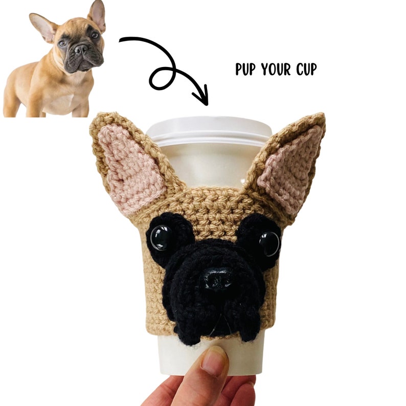 French Bulldog Mug Cozy, French Bulldog Gift, Frenchie Owner, Bulldog Lover, Bull Dog Themed Gift, Realistic Dog Gifts, Bulldog Mom or Dad Fawn Frenchie