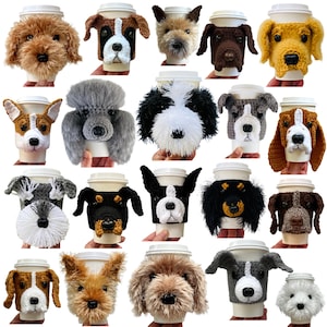 Amigurumi Dog Crochet Pattern, Amigurumi Puppy, Cup Cozy Pattern, Realistic Dog Breed Crochet, Dog Lovers Pattern, Crochet Dog Lover Gift