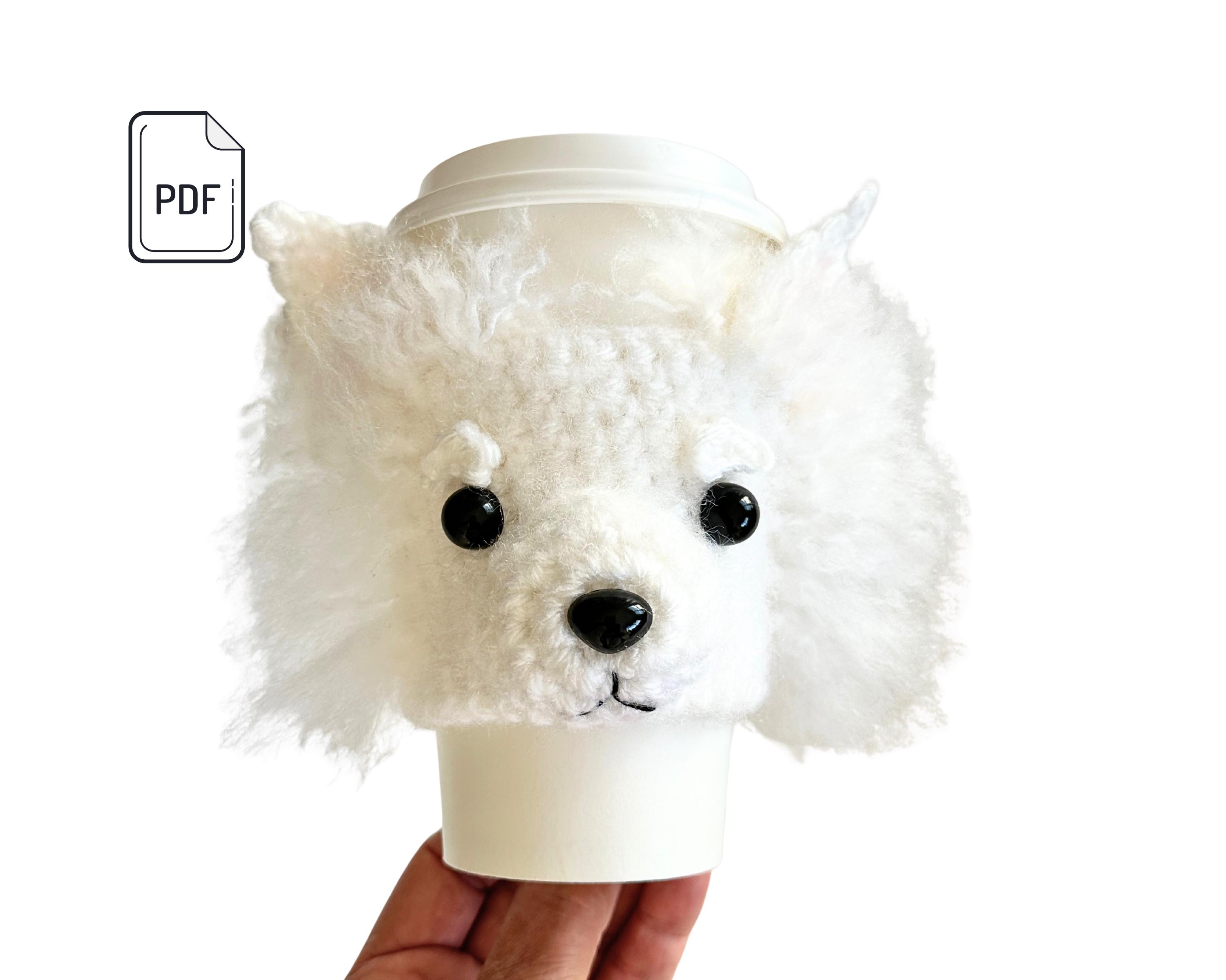 31 Chihuahua Crochet Patterns to Stitch Tiny Dogs, Gifts, and Display Pieces 19 Long Haired Chihuahua Cup Cozy
