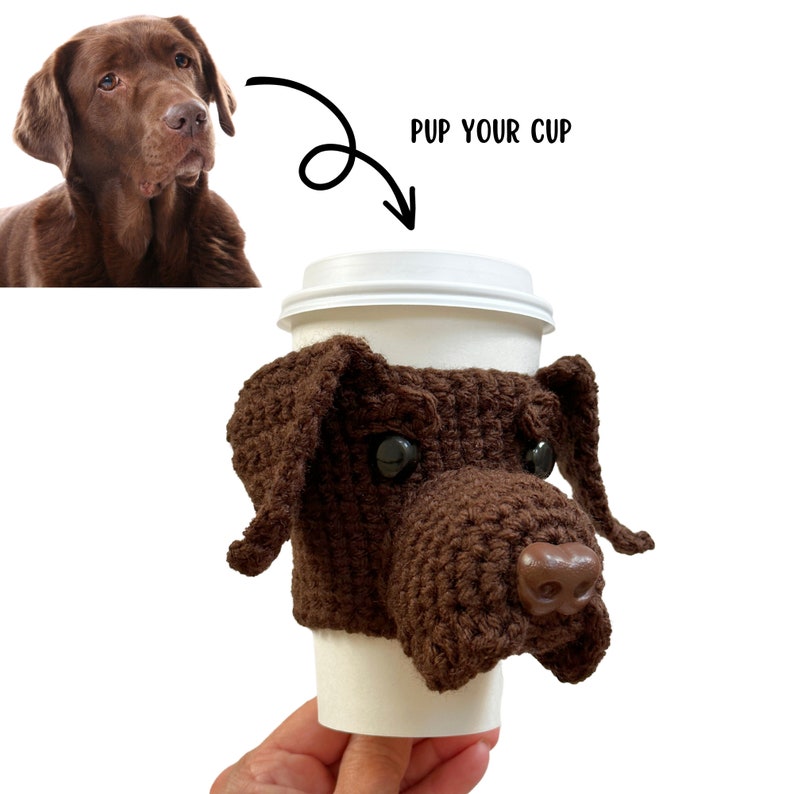 Labrador Cup Cozy, Labrador Retriever Gifts, Labrador Dog Owner or Lover, Lab Dog Mom or Dog Dad Gift, Black Yellow Chocolate Lab Chocolate