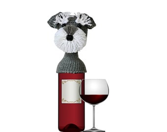 Schnauzer Wine Bottle Topper - Wine Gift for Dog Lovers