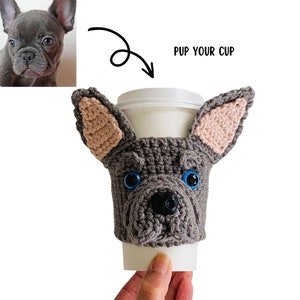 French Bulldog Mug Cozy, French Bulldog Gift, Frenchie Owner, Bulldog Lover, Bull Dog Themed Gift, Realistic Dog Gifts, Bulldog Mom or Dad Blue Frenchie