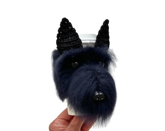Scottie Cup Cozy, Scottie Gifts, Scottish Terrier Owner or Lover, Realistic Dog Themed Gift, Breed Specific Gifts, Dog Mom or Dad Present