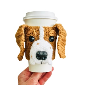 Beagle Cup Cozy – Handmade Dog Lover Gift for Beagle Owners, Dog Mom Dad