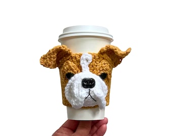 English Bulldog Mug Cozy, Bulldog Gift, Bulldog Owner, Bulldog Lover, Bull Dog Themed Gift, Realistic Dog Breed Gifts, Bulldog Mom or Dad